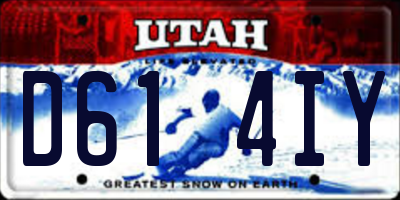 UT license plate D614IY