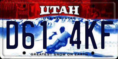 UT license plate D614KF