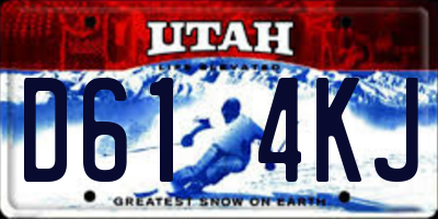 UT license plate D614KJ