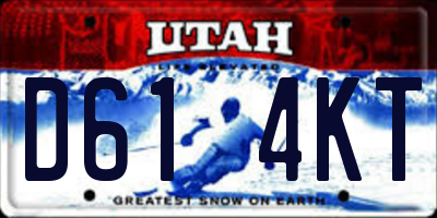 UT license plate D614KT