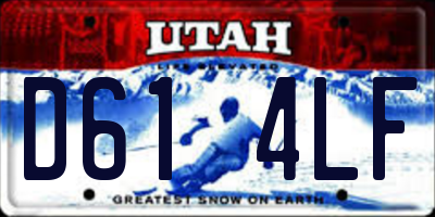 UT license plate D614LF