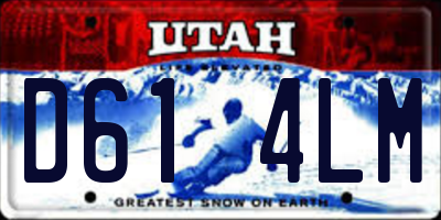 UT license plate D614LM