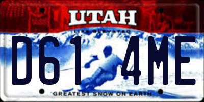 UT license plate D614ME