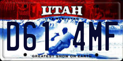 UT license plate D614MF
