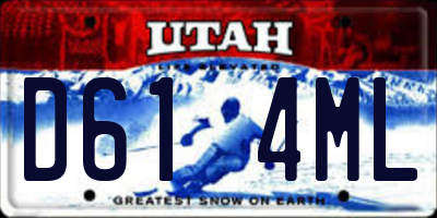 UT license plate D614ML