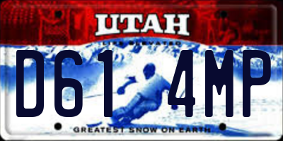 UT license plate D614MP