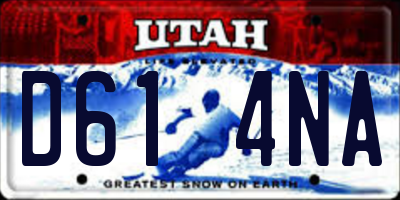 UT license plate D614NA
