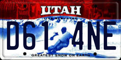 UT license plate D614NE