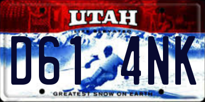 UT license plate D614NK