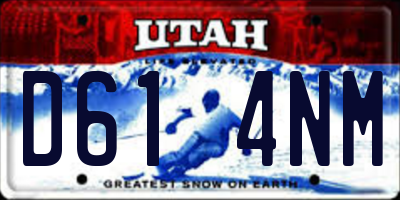 UT license plate D614NM
