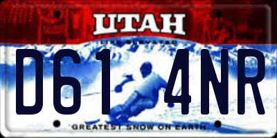 UT license plate D614NR
