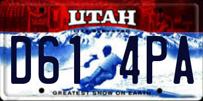 UT license plate D614PA