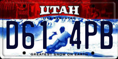 UT license plate D614PB