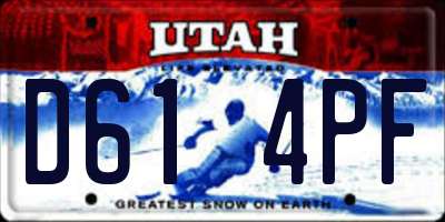 UT license plate D614PF