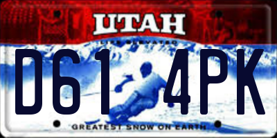 UT license plate D614PK