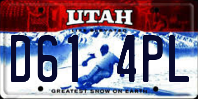 UT license plate D614PL