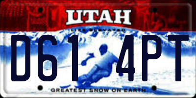 UT license plate D614PT