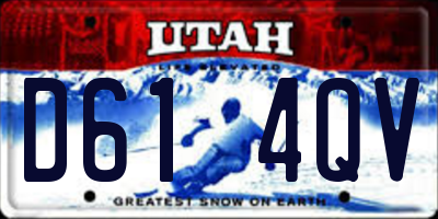 UT license plate D614QV