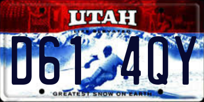 UT license plate D614QY