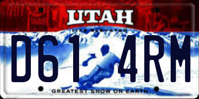 UT license plate D614RM