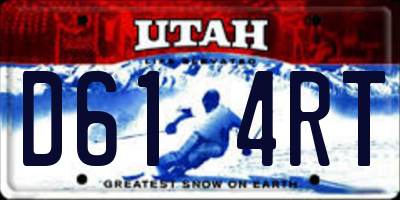 UT license plate D614RT