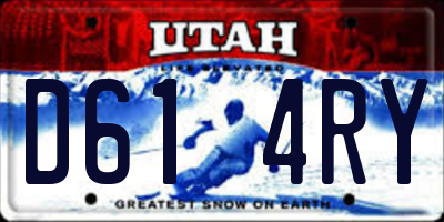 UT license plate D614RY