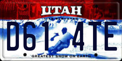 UT license plate D614TE