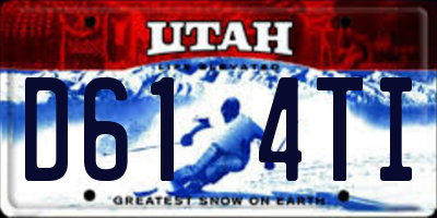 UT license plate D614TI