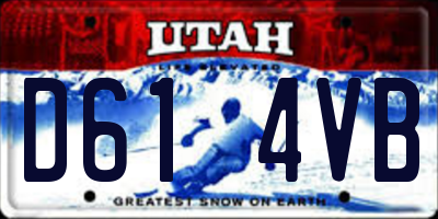 UT license plate D614VB