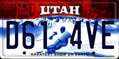 UT license plate D614VE