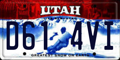 UT license plate D614VI