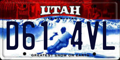 UT license plate D614VL