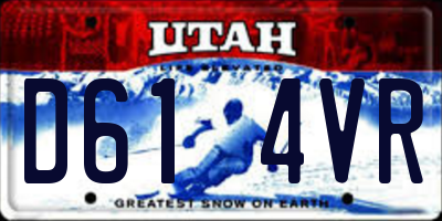 UT license plate D614VR
