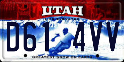 UT license plate D614VV