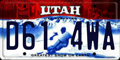 UT license plate D614WA