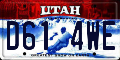 UT license plate D614WE