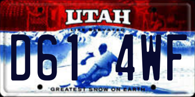 UT license plate D614WF