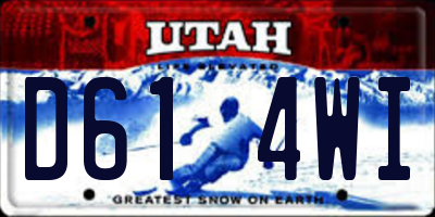 UT license plate D614WI