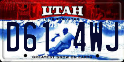 UT license plate D614WJ