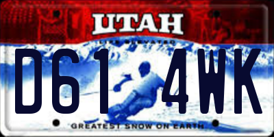 UT license plate D614WK