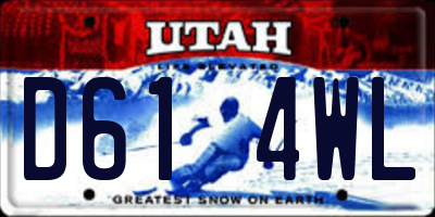 UT license plate D614WL