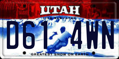 UT license plate D614WN