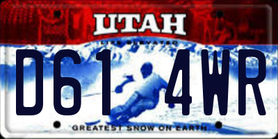 UT license plate D614WR