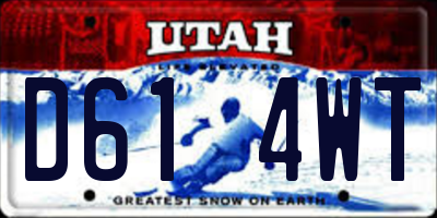 UT license plate D614WT