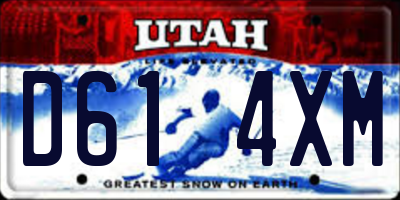 UT license plate D614XM