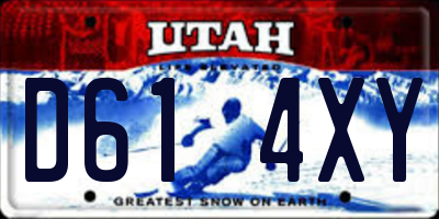 UT license plate D614XY