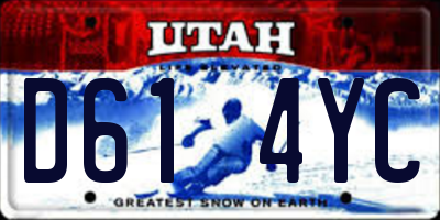 UT license plate D614YC