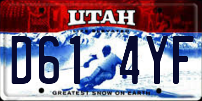 UT license plate D614YF