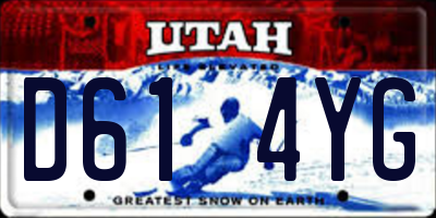 UT license plate D614YG