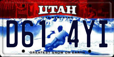 UT license plate D614YI